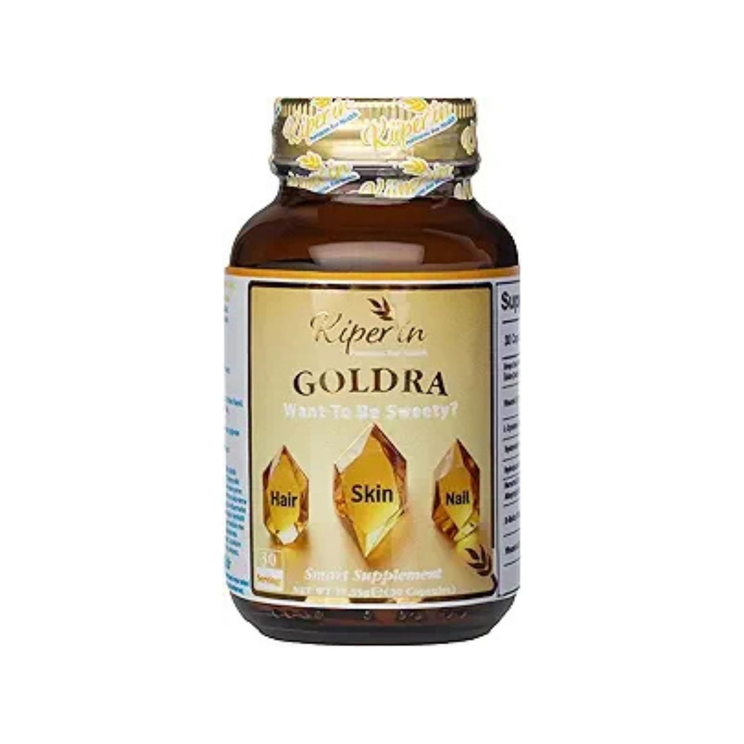 Kiperin Goldra Hair Skin Nails Biotin Hydrolyzed Keratin Hyaluronic Acid Beauty Support Capsule 1
