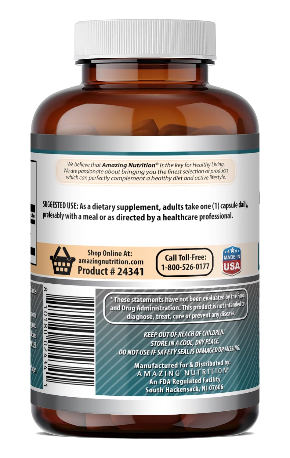 Amazing Nutrition L-Citrulline Supplement Capsule 180 Count