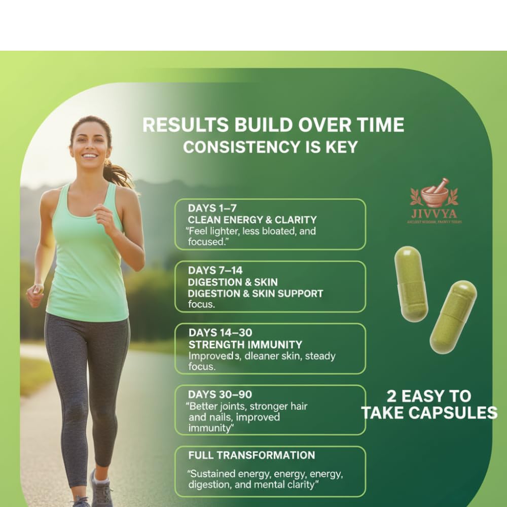 Jivvya Ancient Wisdom Purely Yours Pure Moringa Capsules 200 Capsules