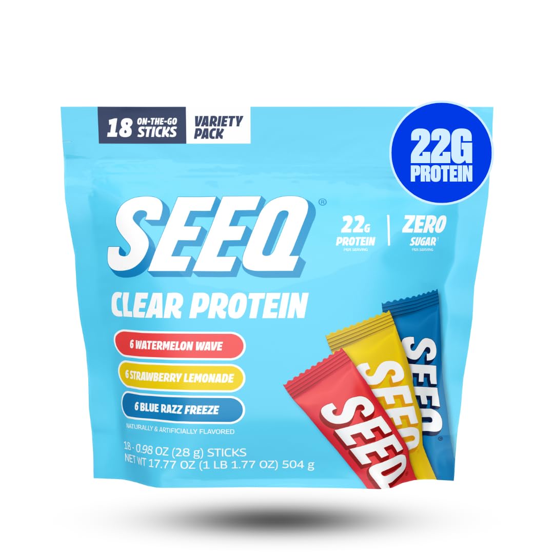 SEEQ Clear Whey Protein Isolate Packets 18 Count