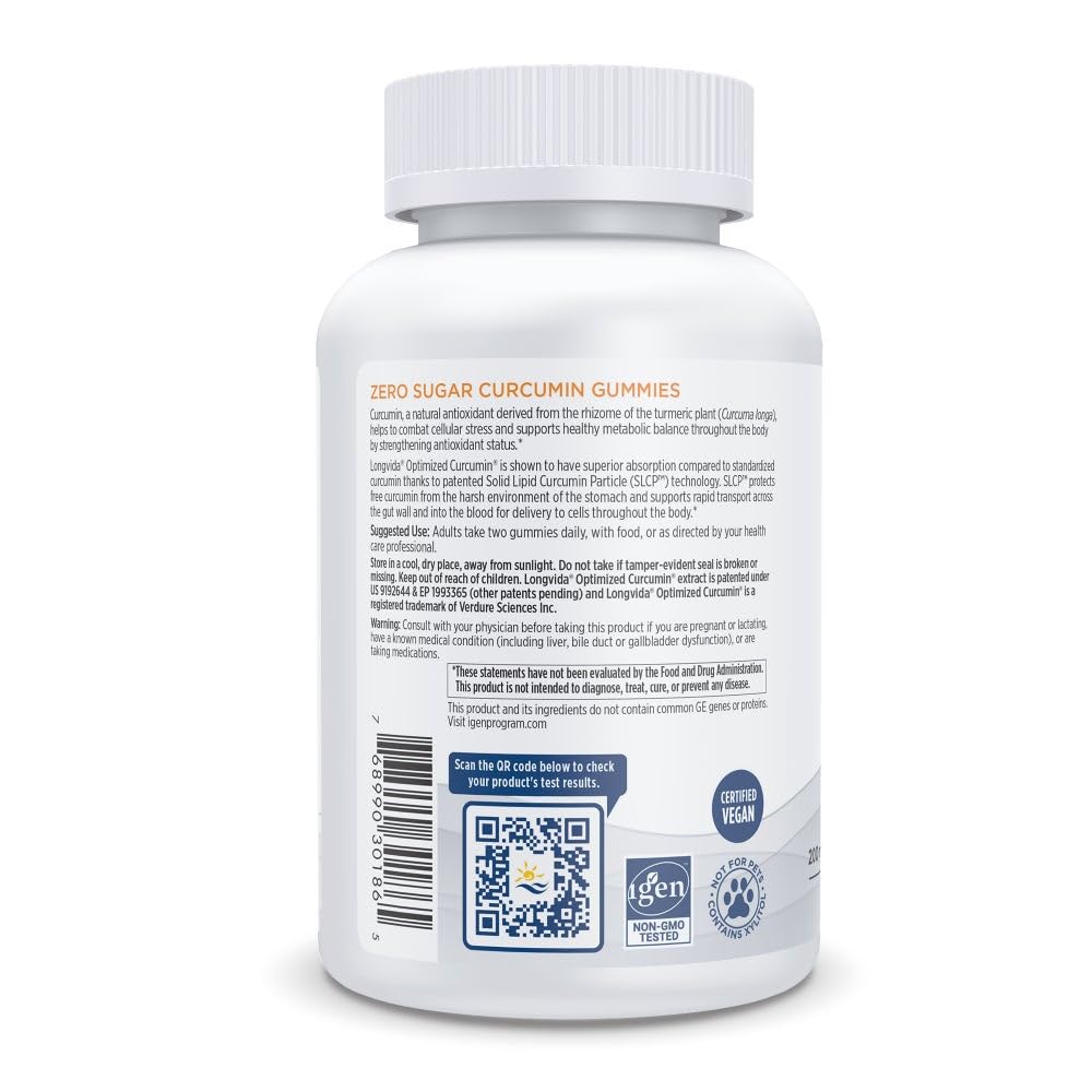 Nordic Naturals Zero Sugar Curcumin Gummies Mango, 60 Gummies