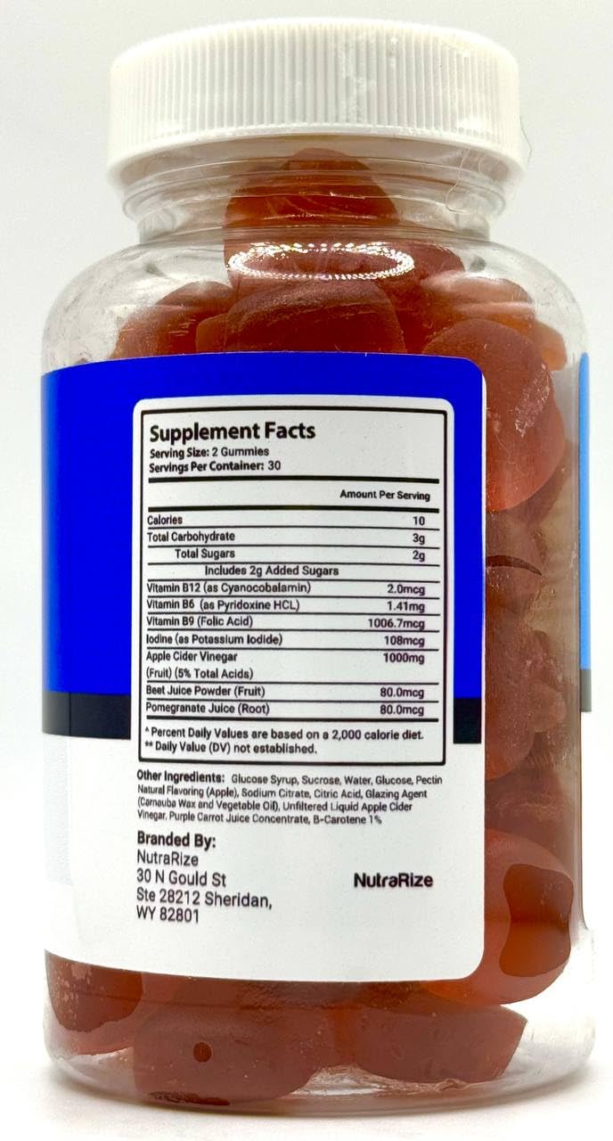 NutraRize Keto Accal ACV Gummies for Weight Loss, 180 Gummies