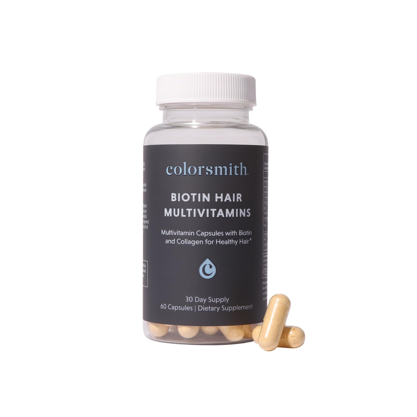 colorsmith Biotin Hair Multivitamins 2500mcg Biotin with Collagen, 60 Capsules