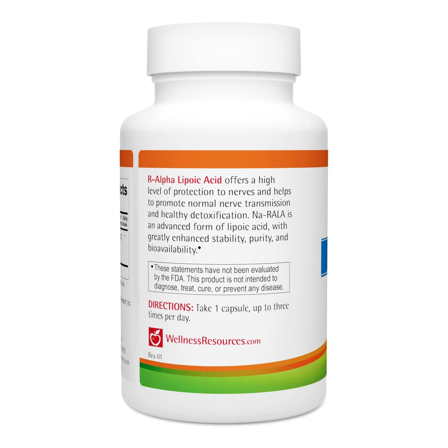 Wellness Resources R Alpha Lipoic Acid RALA Supplement 90 Capsules