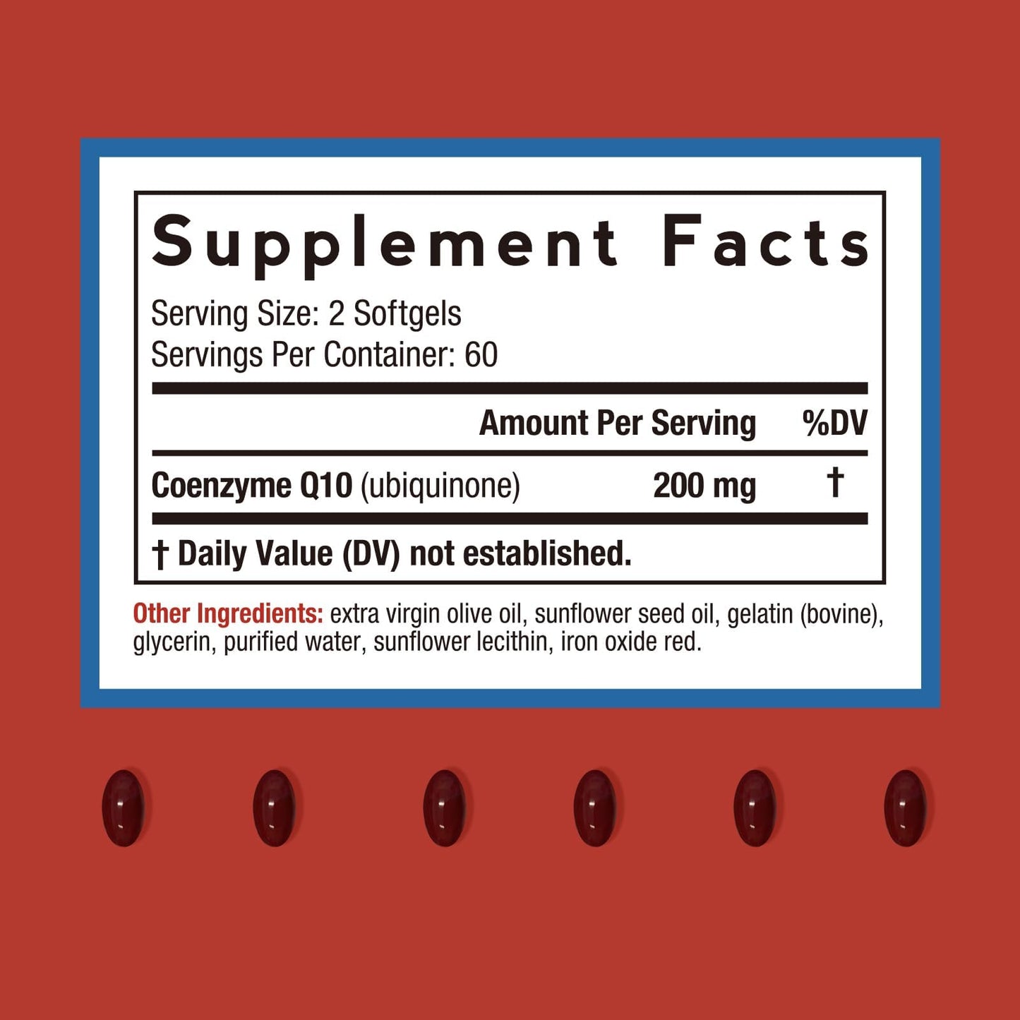 Doctor's Recipes CoQ10 200mg High Absorption Coenzyme Q10 Supplement with Olive Oil, 120 Softgels