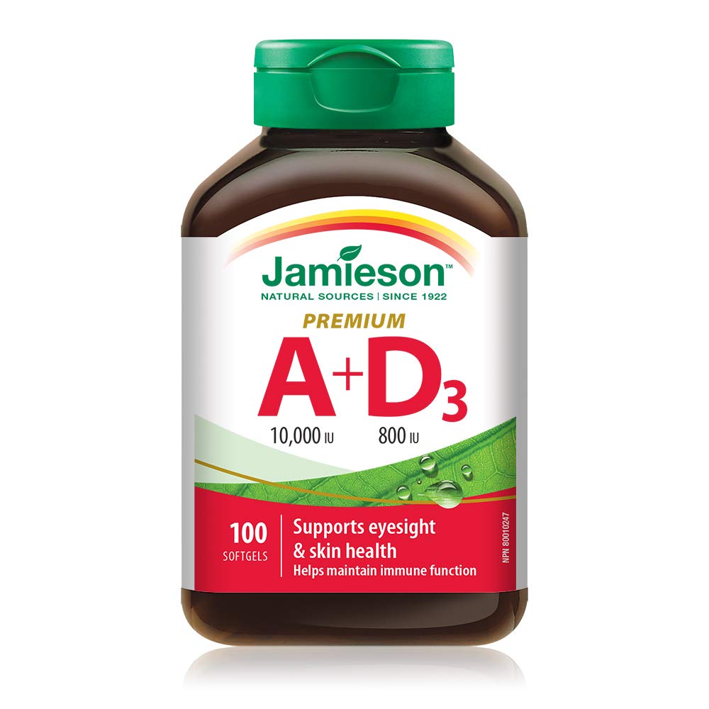 Jamieson Vitamin A & D Fortified Softgels 100