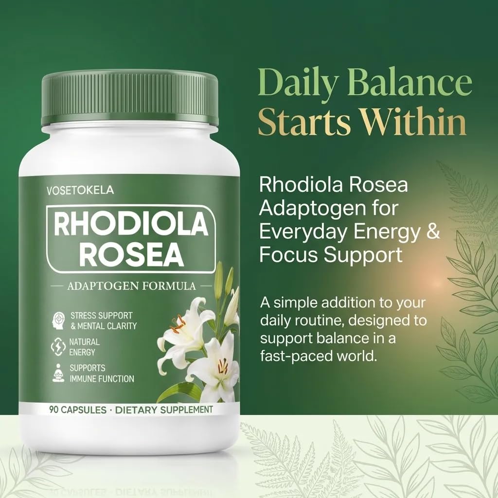 VOSETOKELA Rhodiola Rosea Capsules 90 Count
