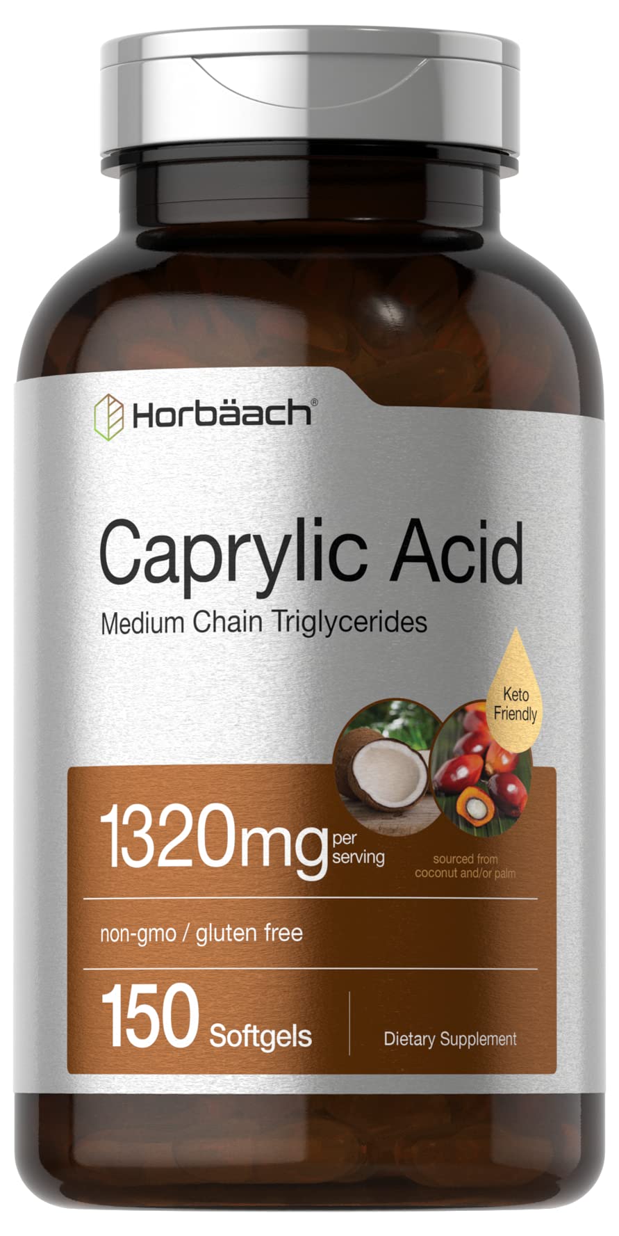 Horbäach Caprylic Acid Supplement 1320mg Softgel 150