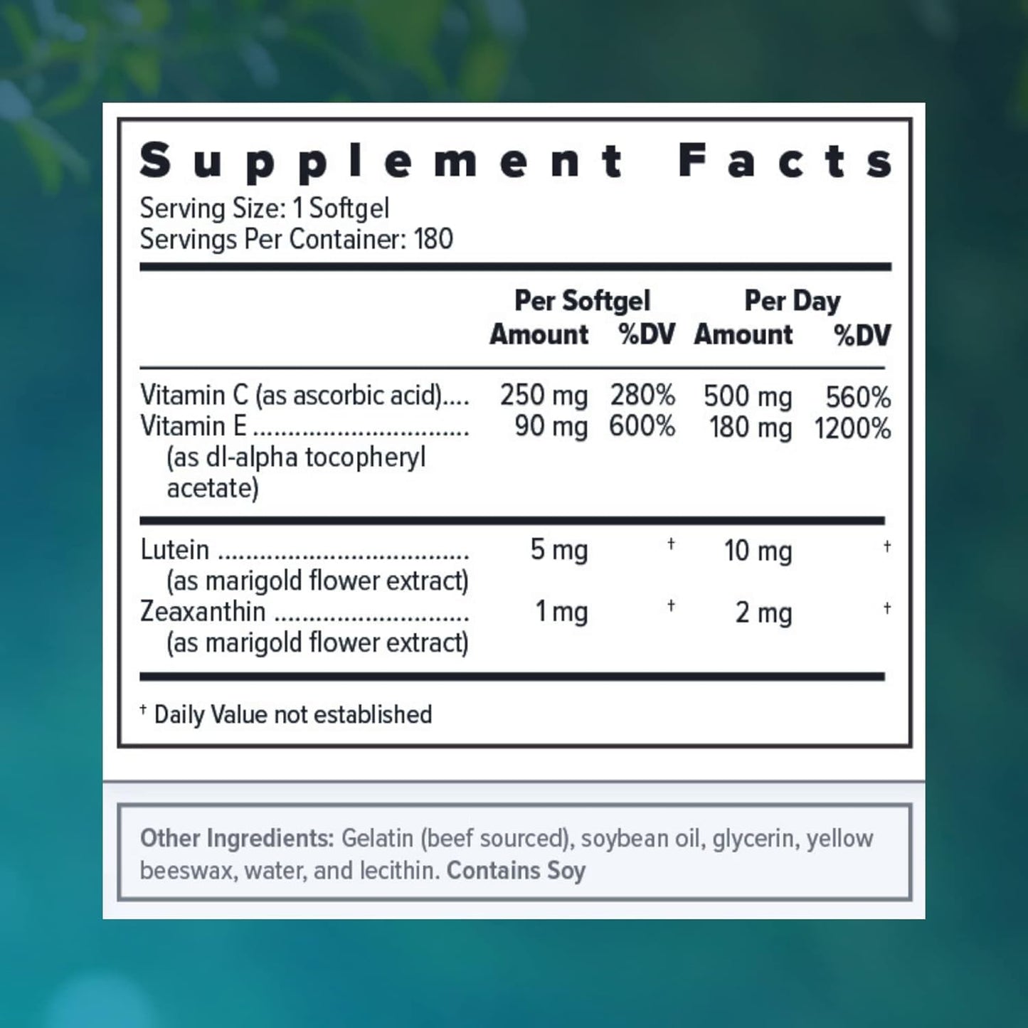 Focus Vision Supplements Focus Select Zinc Free Formula Softgels 360