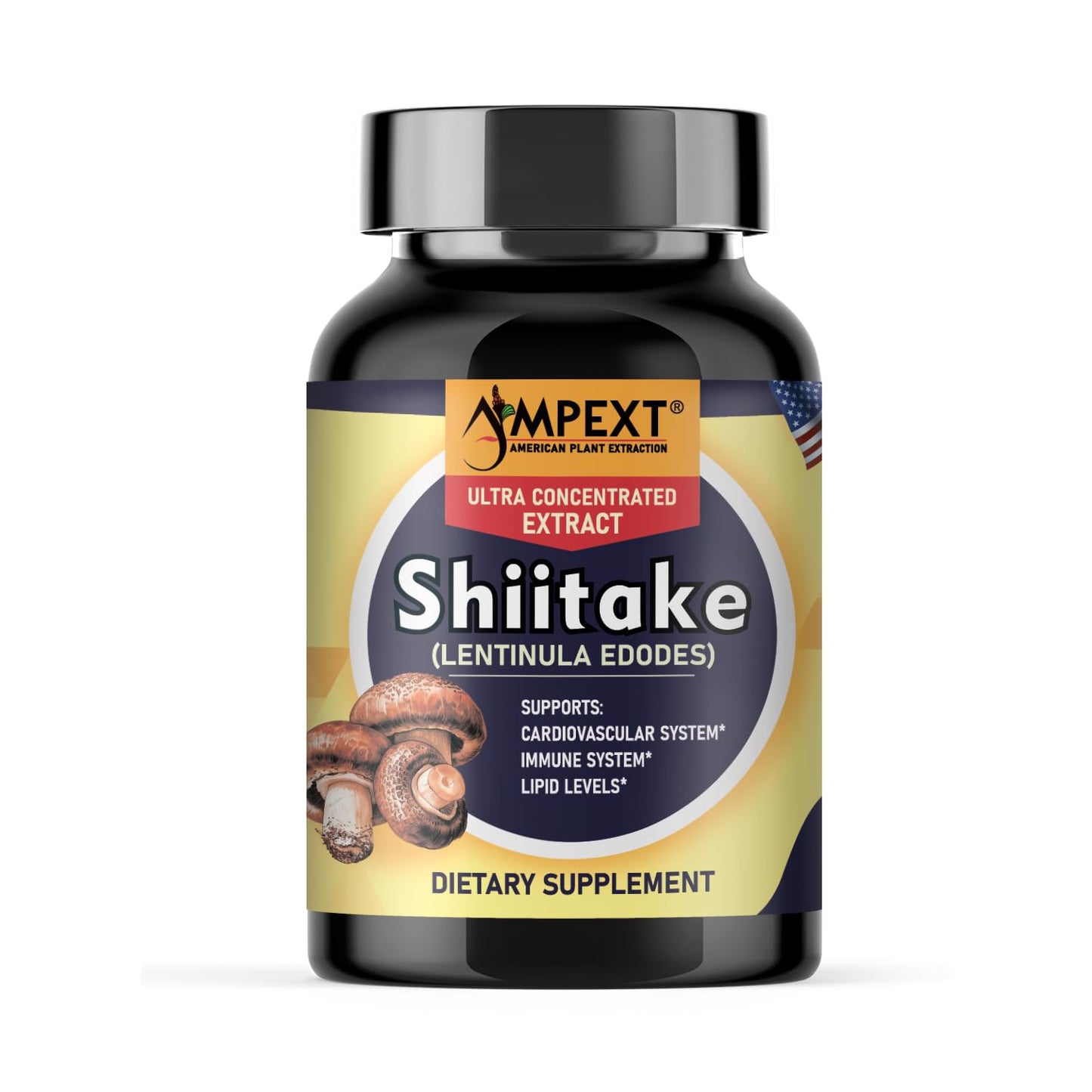 AMPEXT Shiitake Mushroom Extract Capsule, 90 Veg Caps