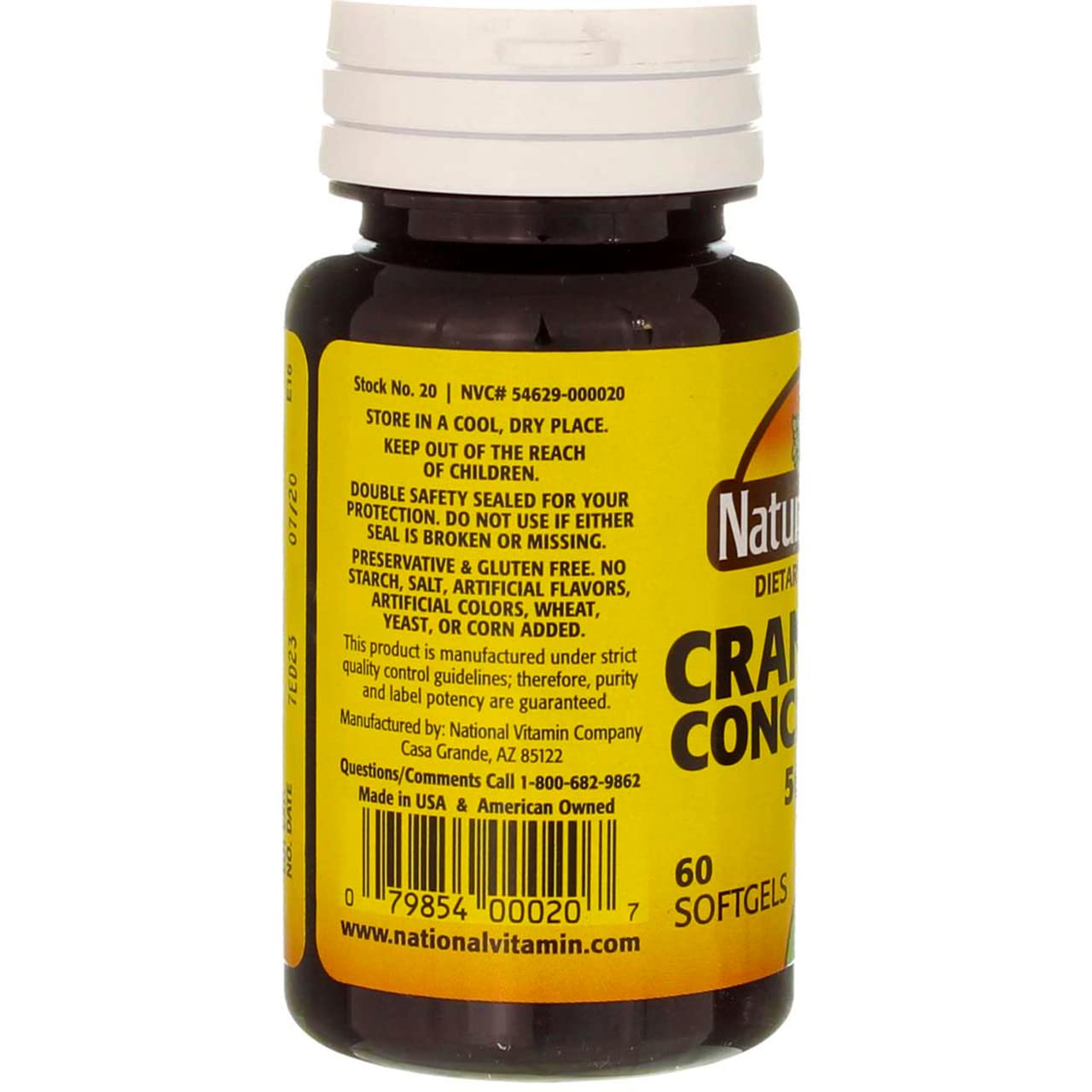 Nature's Blend Cranberry Concentrate 500 mg Soft Gels 120