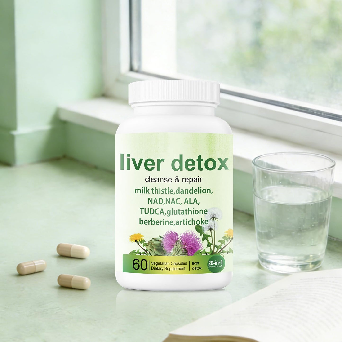EZTZMCN Liver Detox Capsules 60 Count