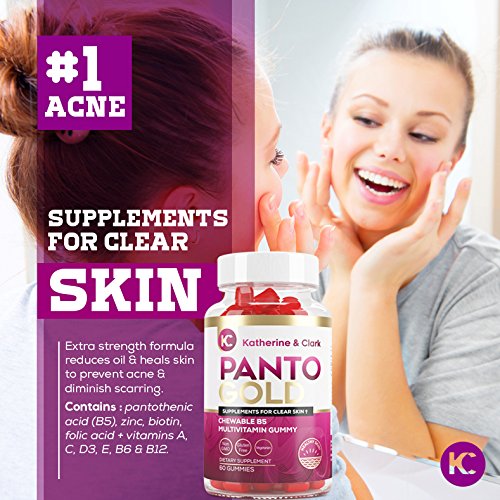 Katherine & Clark Panto Gold Vitamin B5 Pantothenic Acid Gummies - Chewable - 60 Count
