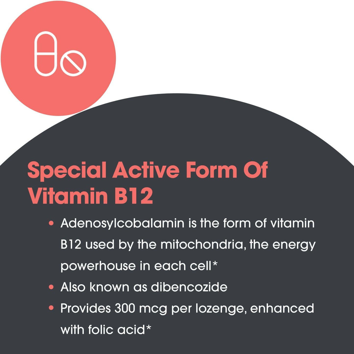 Allergy Research Group B12 Adenosylcobalamin 3000 mcg with Folate Lozenges, 60 Count