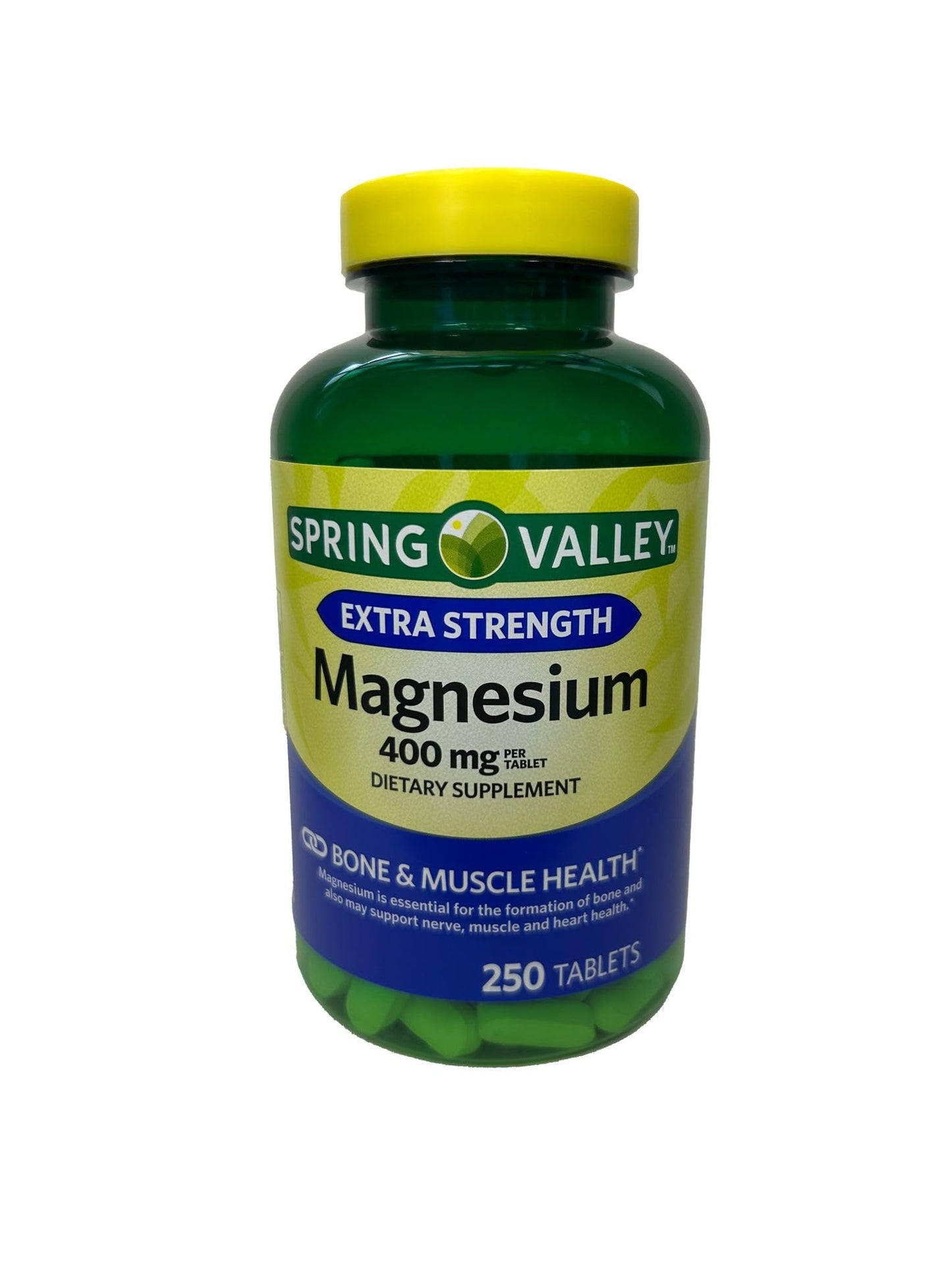 Generic Magnesium Extra Strength Dietary Supplement 400 Mg Tablets, 250 Count