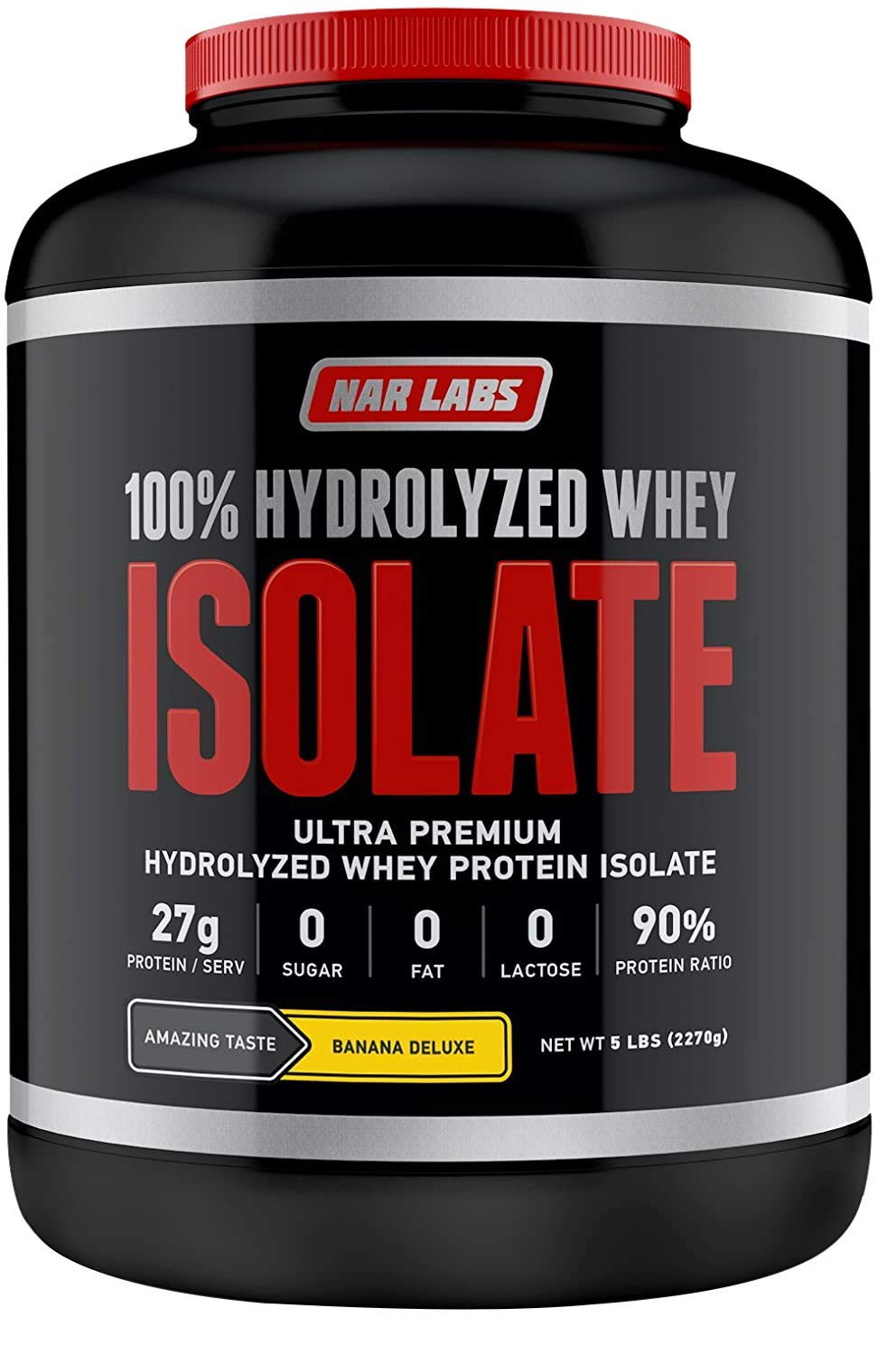 NAR LABS Hydrolyzed Whey Protein Isolate Banana Deluxe Powder 80 Servings