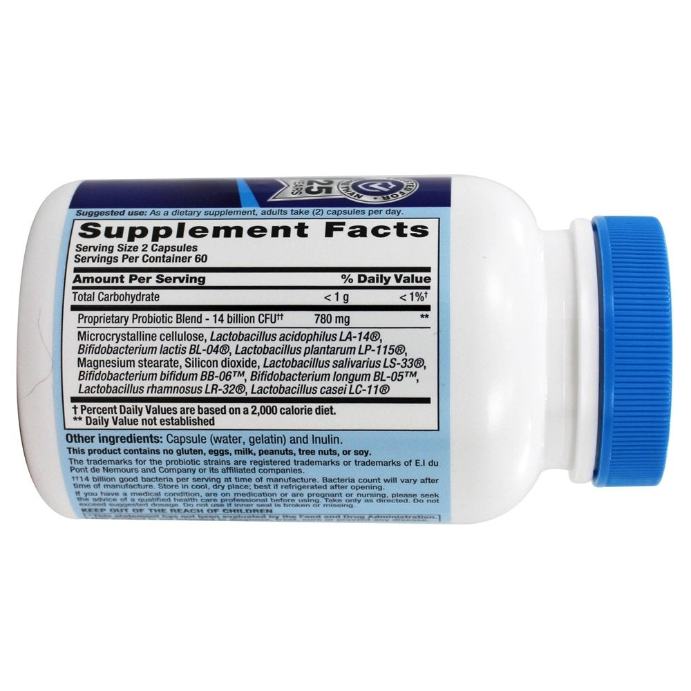Nutrition Now PB 8 Pro-Biotic Acidophilus Capsules Pack of 2