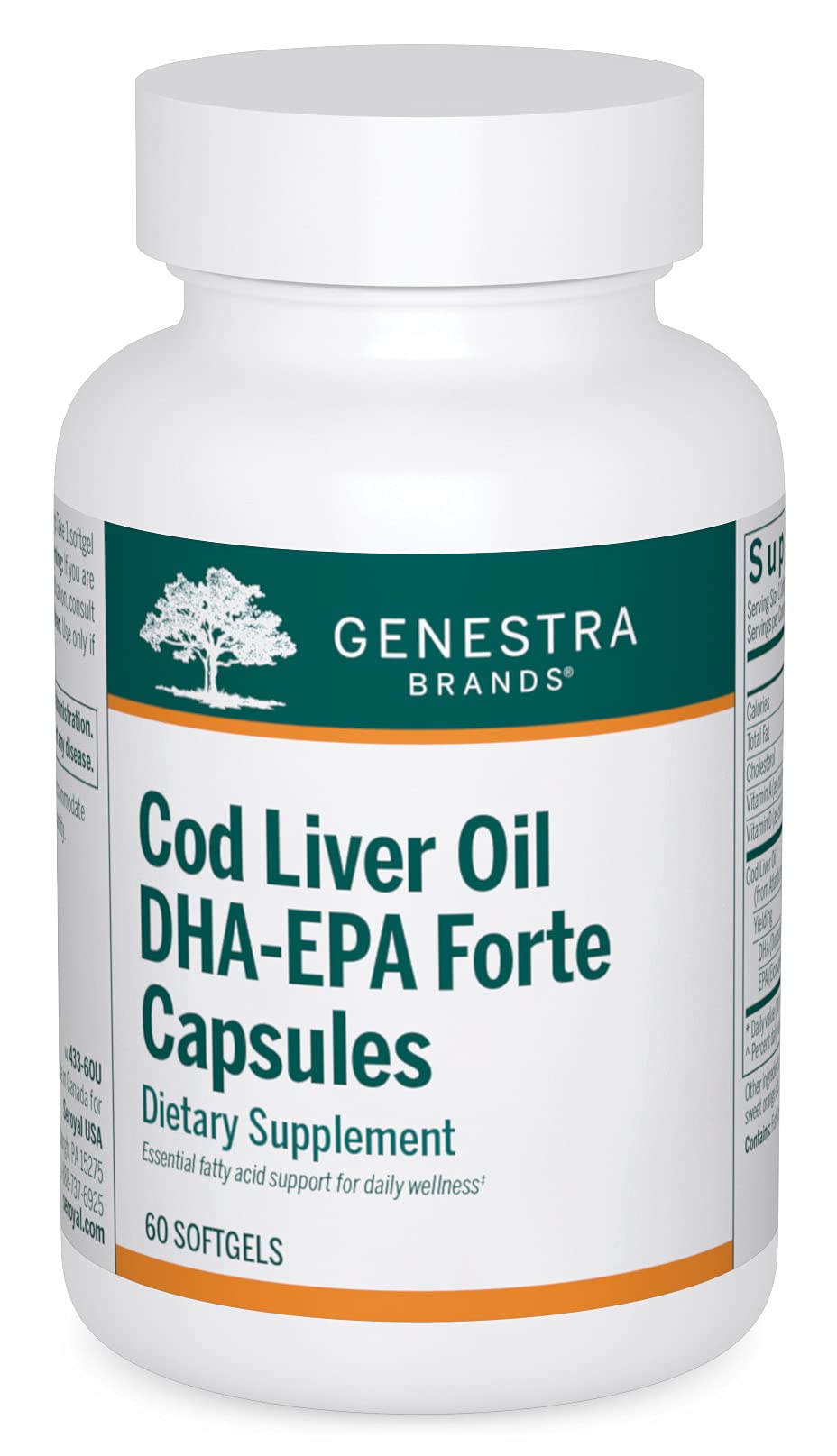 Genestra Brands Cod Liver Oil DHA-EPA Forte, 60 Softgels