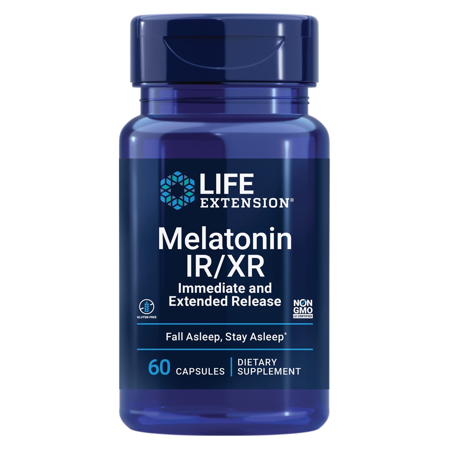Life Extension Melatonin IR/XR & Optimized Ashwagandha, 120 Capsules