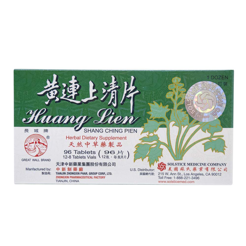 Tihilgam Huang Lien Shang Ching Pien Herbal Supplement Tablet 96 Tablets