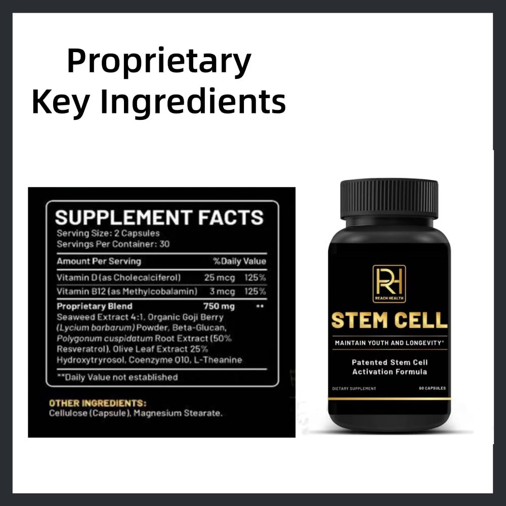 Reach Health Stem Cell Supplement Capsules 180 Capsules