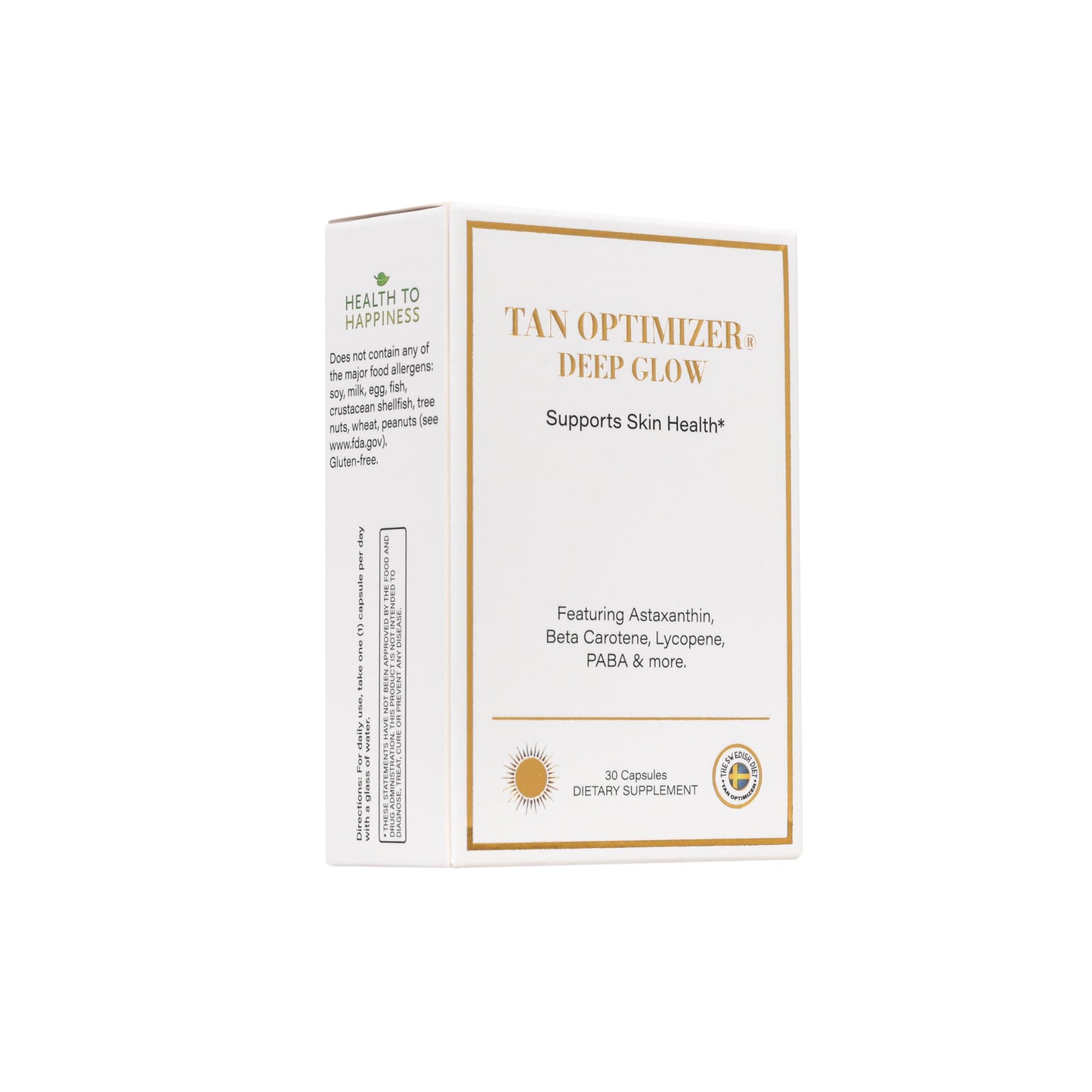 The Swedish Diet Tan Optimizer Deep Glow Astaxanthin Capsules 30