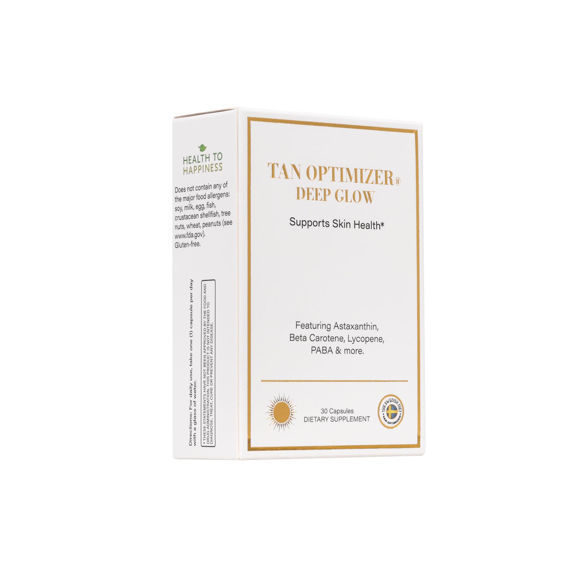 The Swedish Diet Tan Optimizer Deep Glow Astaxanthin Capsules 30