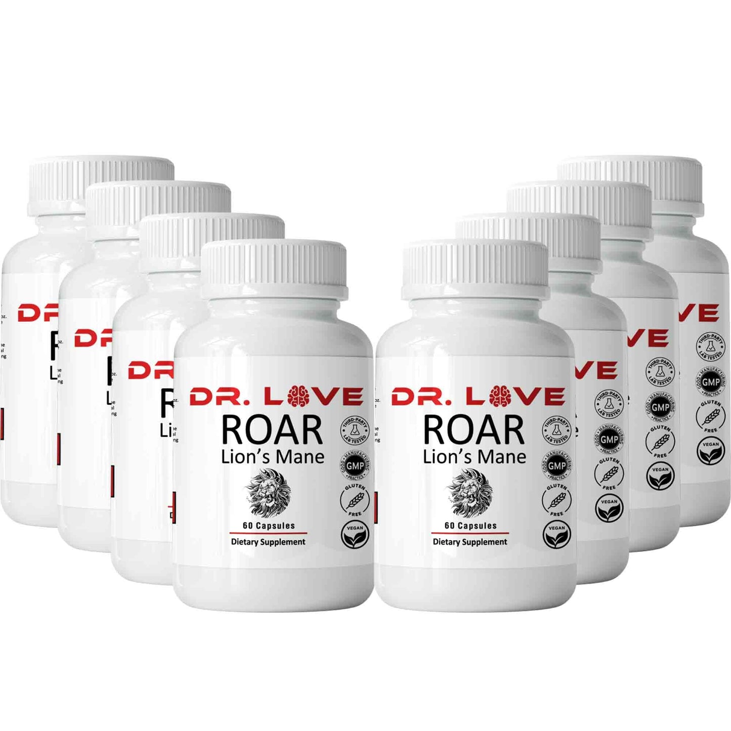KUHTEM Dr Loves Roar Lions Mane Supplement Capsules 60 Count