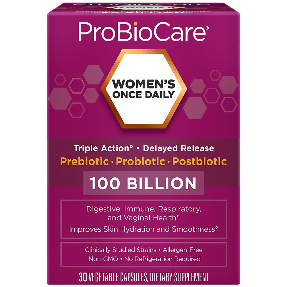 ProBioCare WomenaTMs Once Daily Probiotic for Digestive Health 100 Billion CFU, Capsule, 30 Count