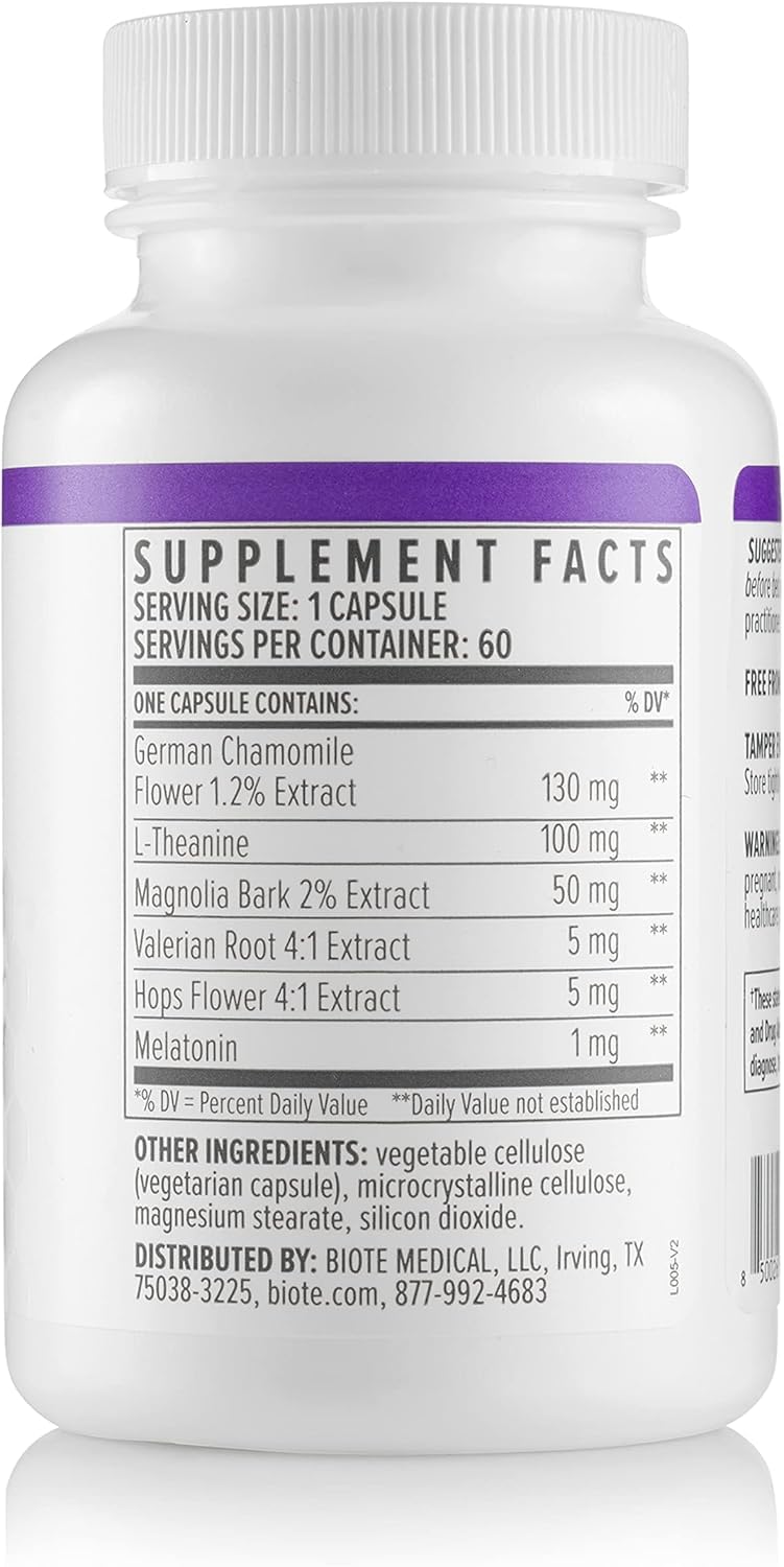 Biote Best Night's Sleep Restfulness and Awake Refreshed Capsules, 60 Count