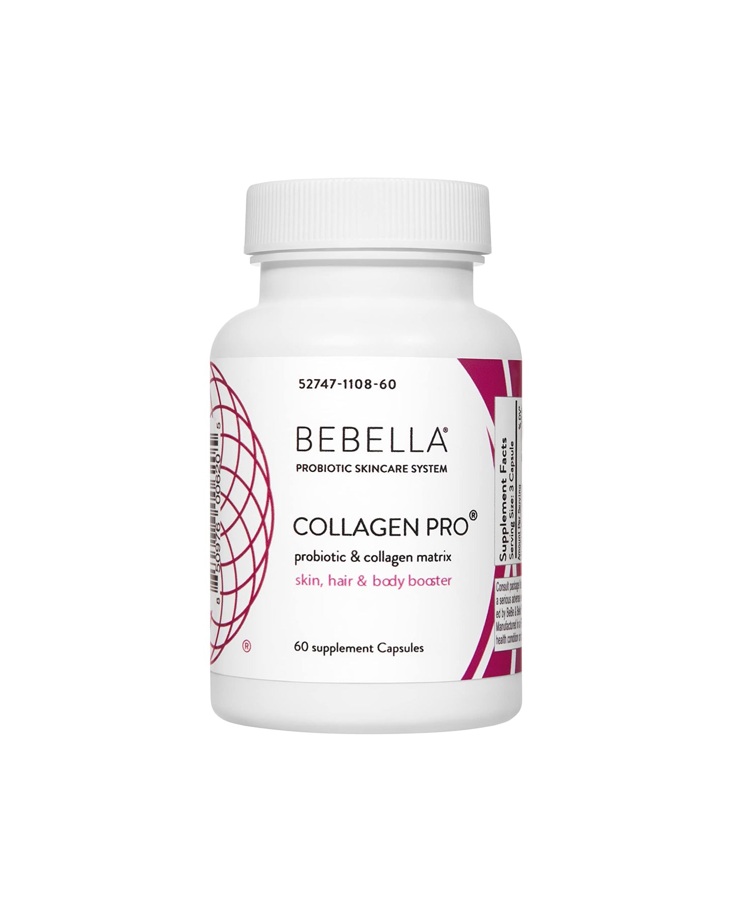 Bebella Collagen Pro- Probiotics & Collagen Peptides 60 Capsules