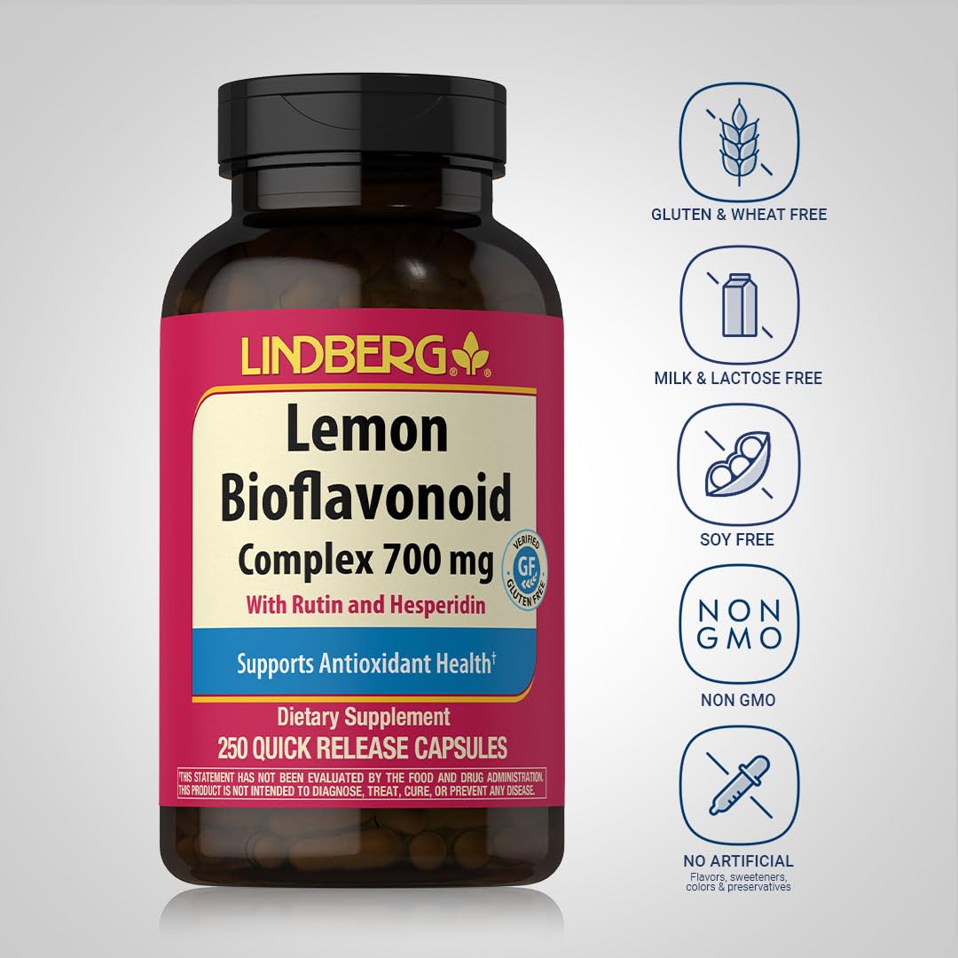 Lindberg Lemon Bioflavonoid Complex 700mg Capsules 250 Count