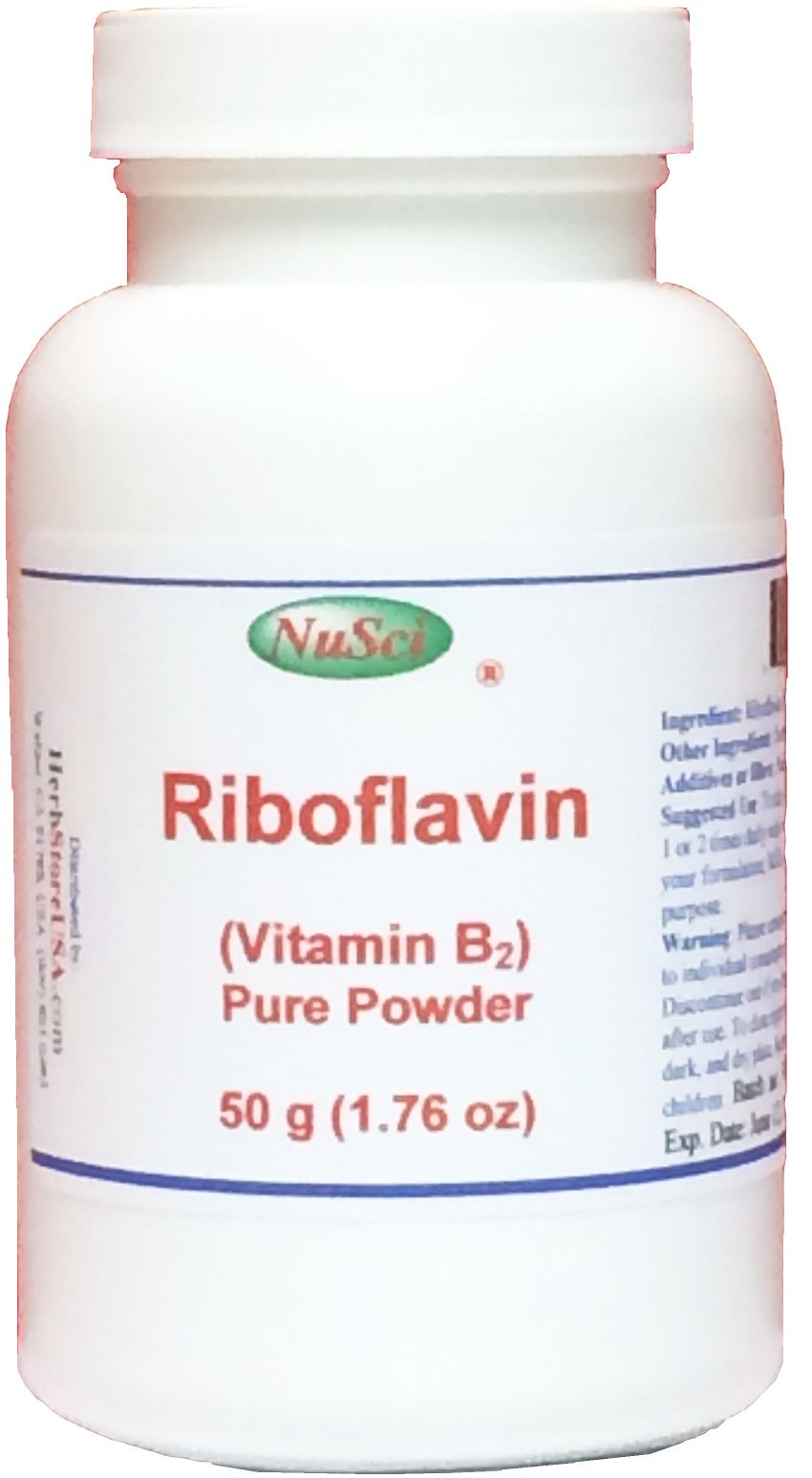 NuSci Vitamin B2 Riboflavin Powder 1.76 oz