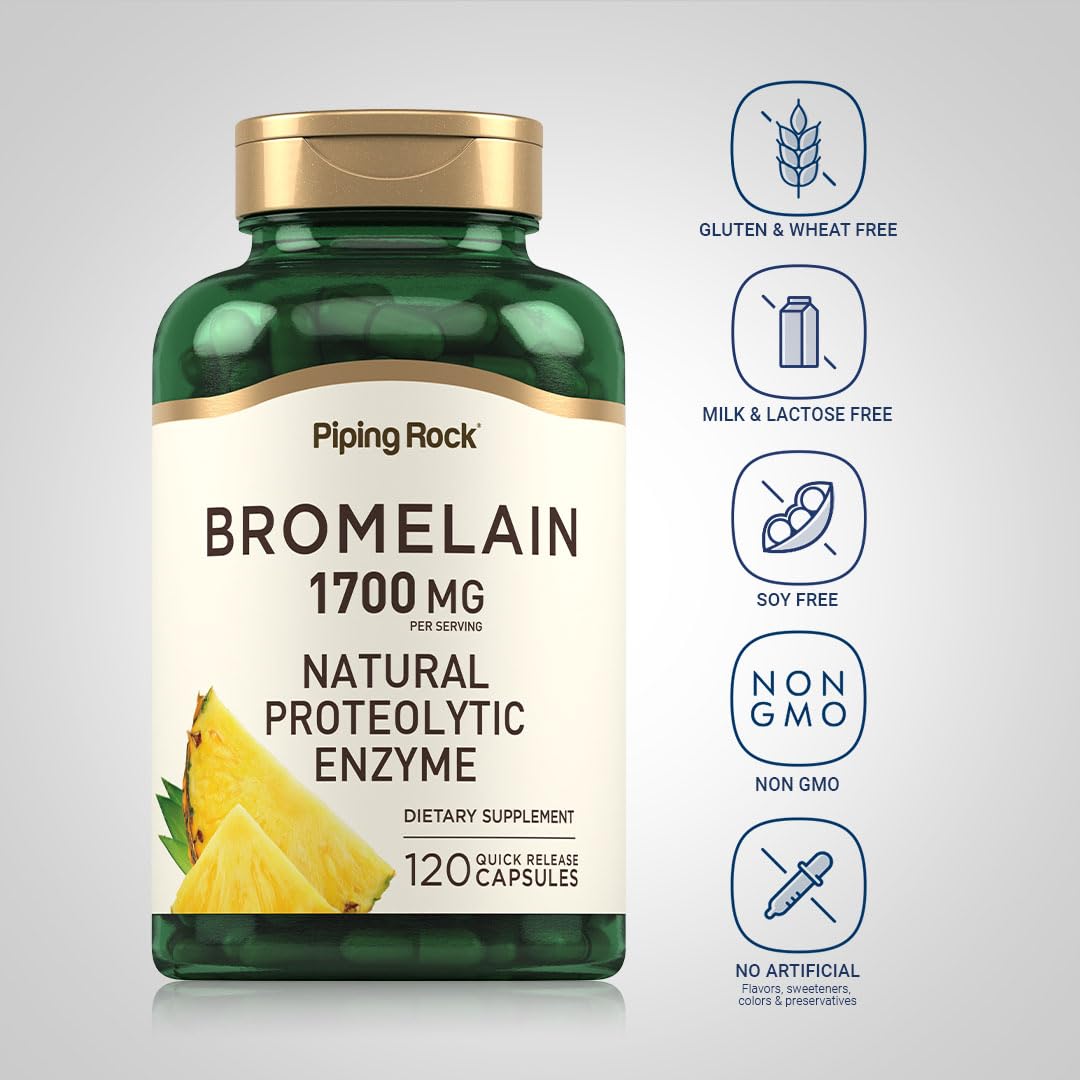 Piping Rock Bromelain Supplement Capsules 120 Count