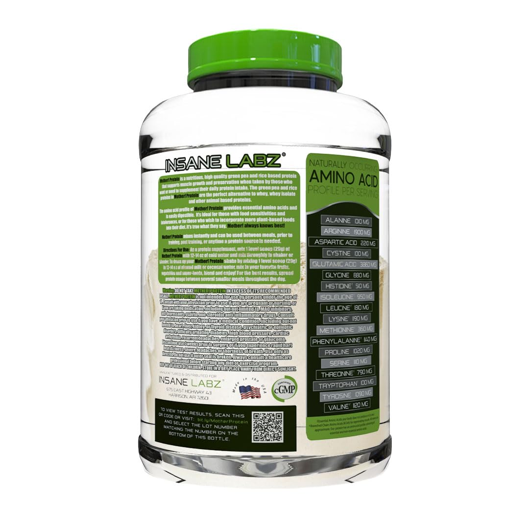 Insane Labz Mother Protein 28.9 Servings Vanilla Latte Pea Protein Powder