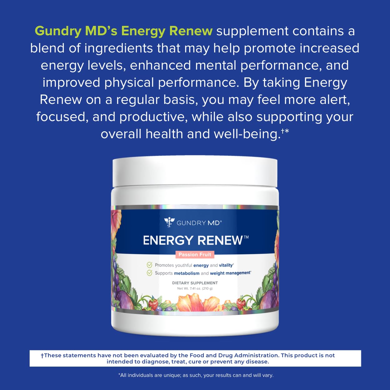 Gundry MD Energy Renew Powder 7.41 Ounces