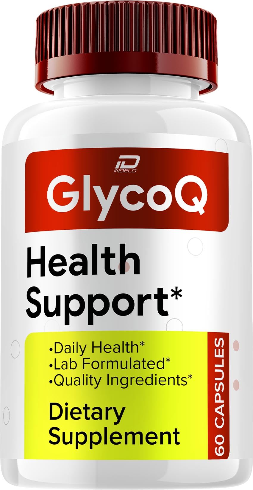 Indelo GlycoQ Natural Blend Daily Health Supplement Capsules, 60 Capsules
