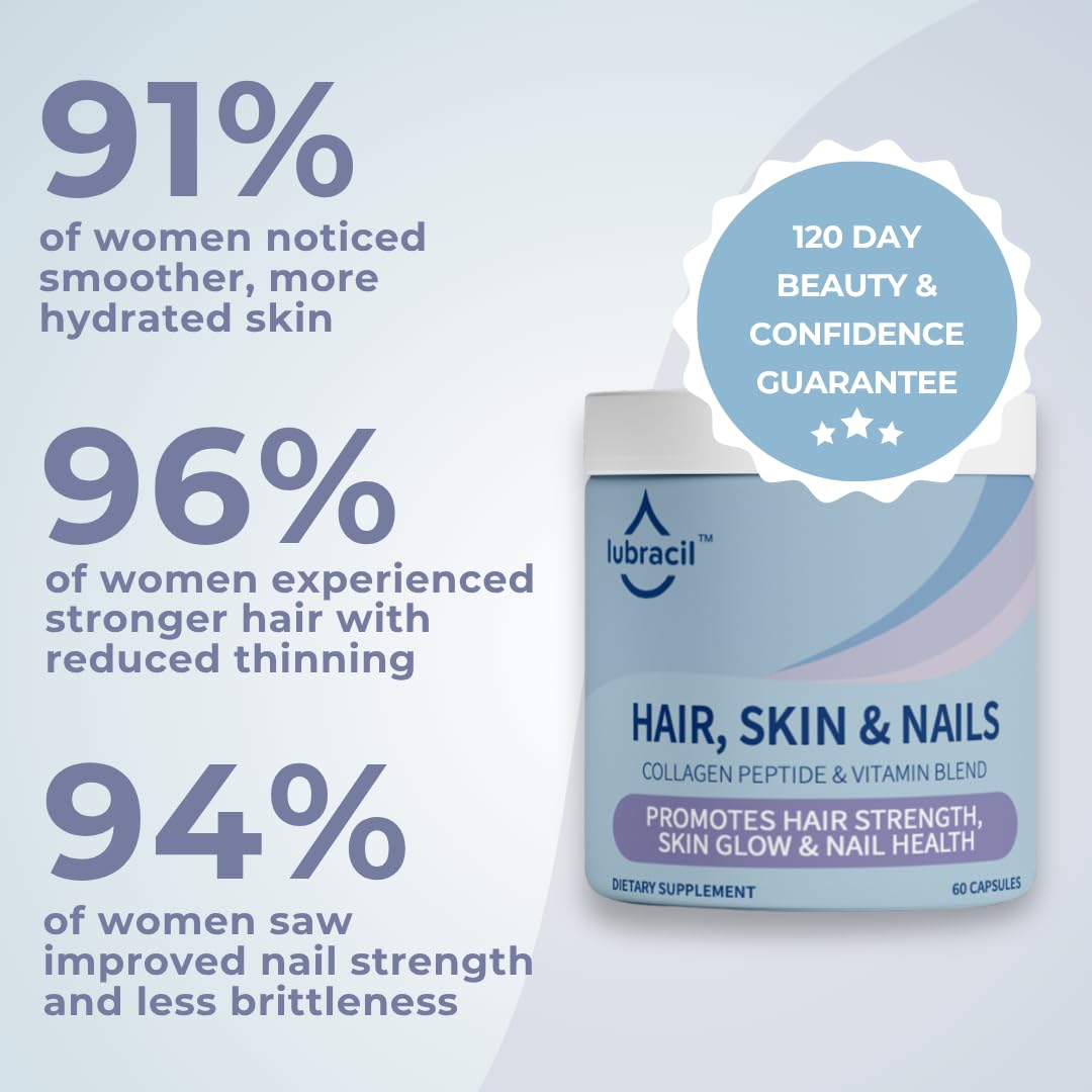 Lubracil Hair, Skin & Nails Vitamin Blend Formula for Women Capsule 60 Count