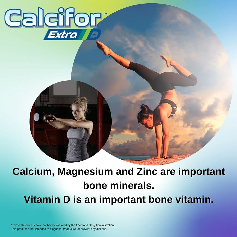 Calcifor Calcium, Magnesium, Zinc Plus Vitamin D3 Bone and Teeth Health Supplement Softgels 90