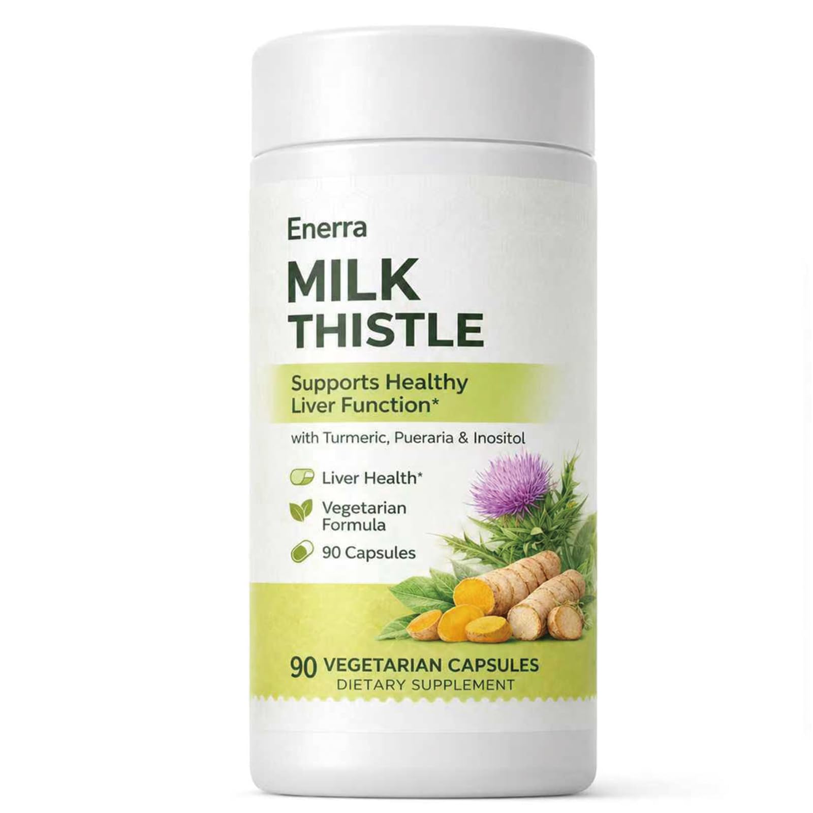 Lavouria Enerra Milk Thistle Supplement Silymarin Blend Capsules, 90 Count