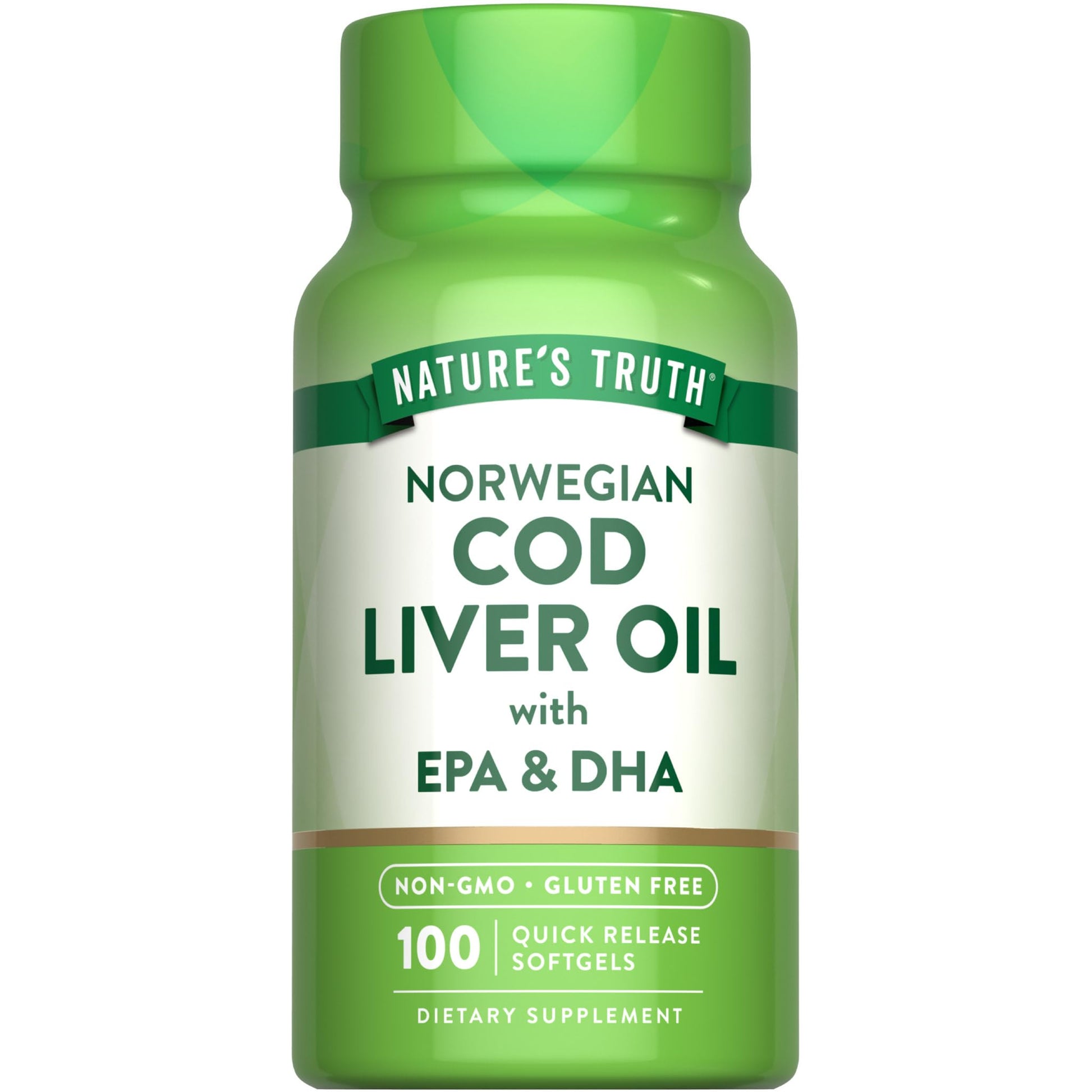 Nature's Truth Norwegian Cod Liver Oil Softgels 100 Softgels