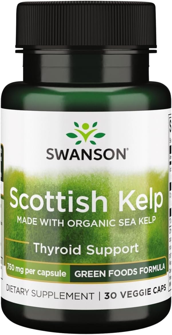 Swanson Made with Organic Scottish Kelp 750 mg Capsule 30 Count