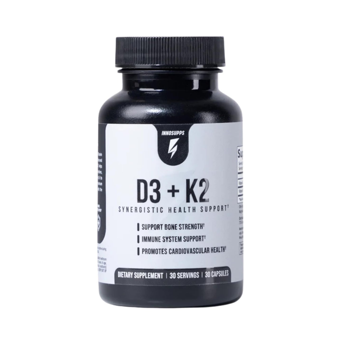 InnoSupps D3+K2 Vitamin K2 and D3 Supplement with Magnesium Capsules 30