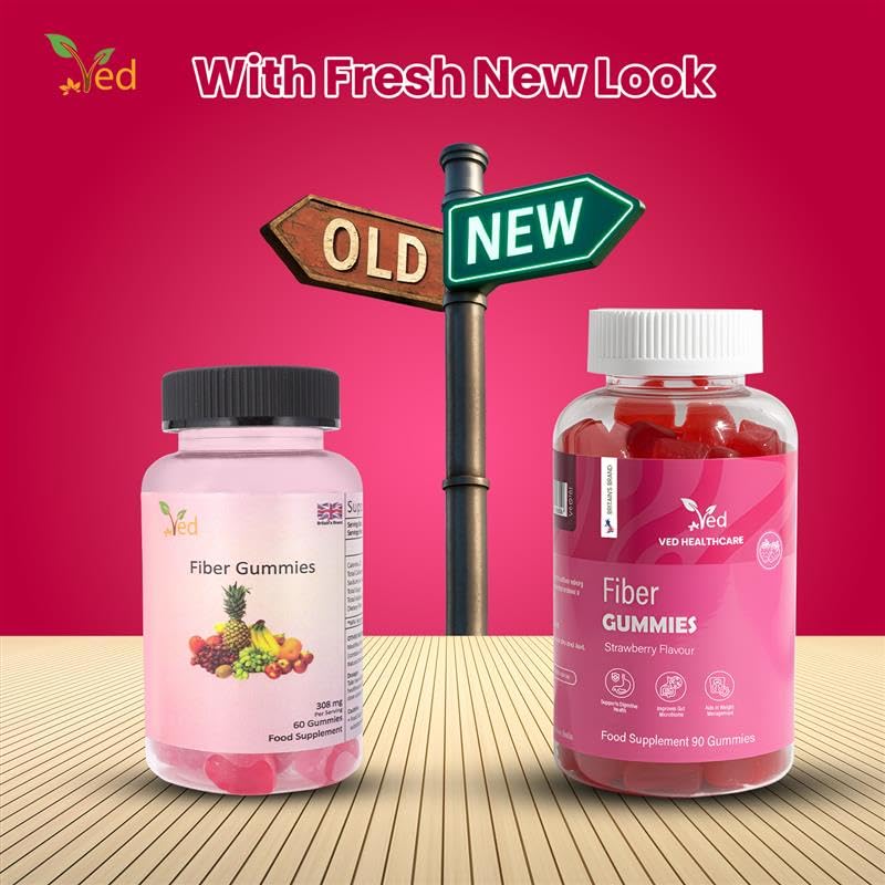 Ved Fiber Gummies Strawberry Flavour Gummy 90 Count