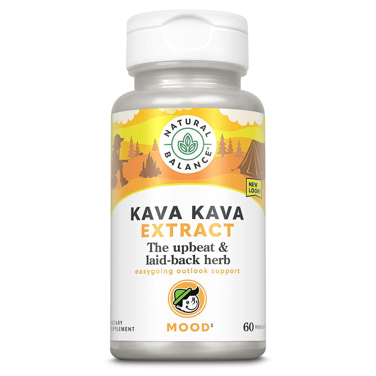 Natural Balance Kava Kava Root Extract 70mg Kavalactones Capsules, 60 Count