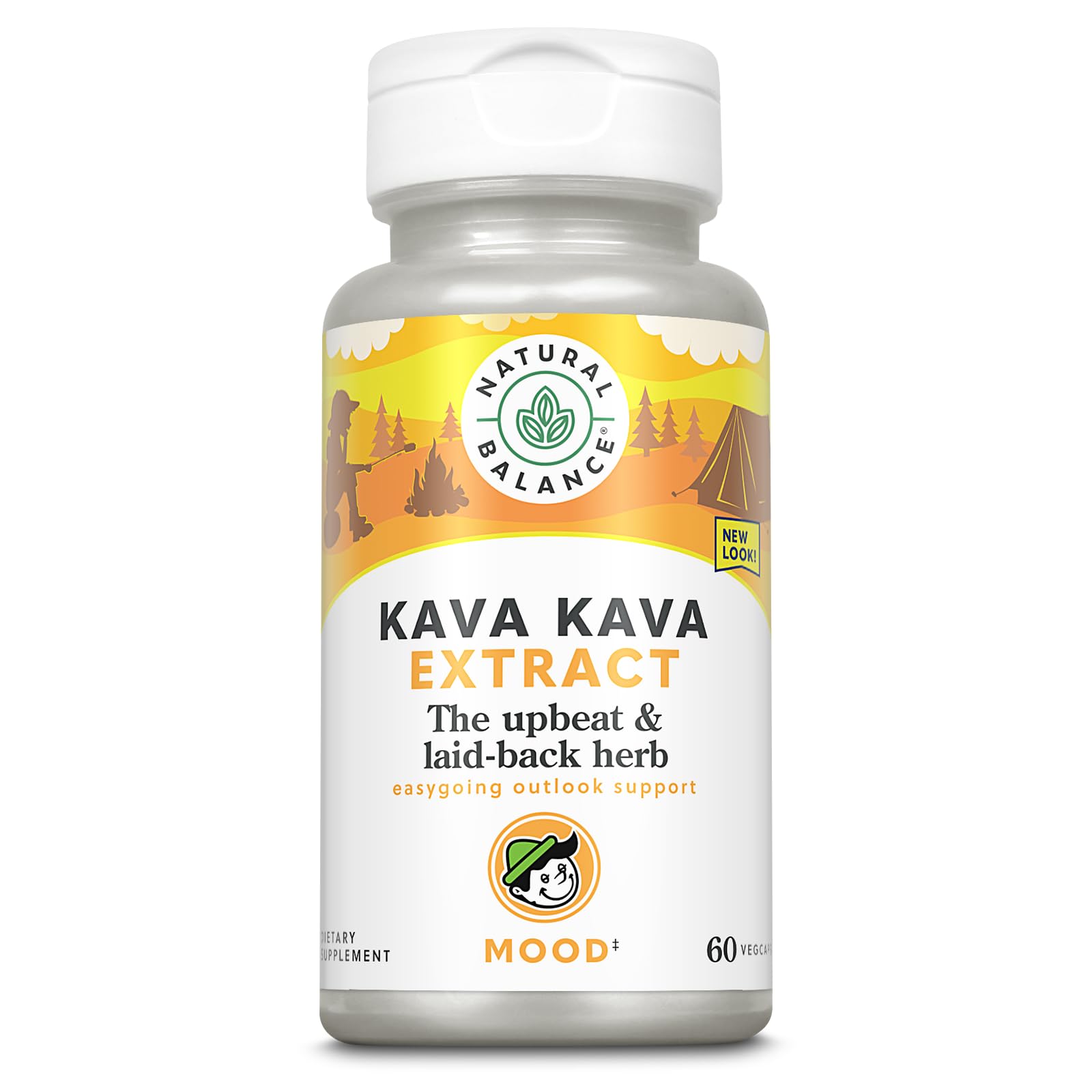Natural Balance Kava Kava Root Extract 70mg Kavalactones Capsules, 60 Count
