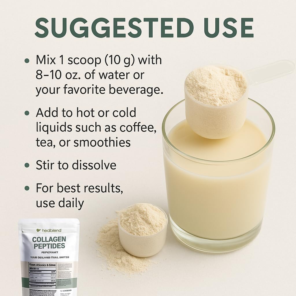 healblend Bovine Collagen, Hydrolyzed Multi Collagen Peptides Powder - 16 oz