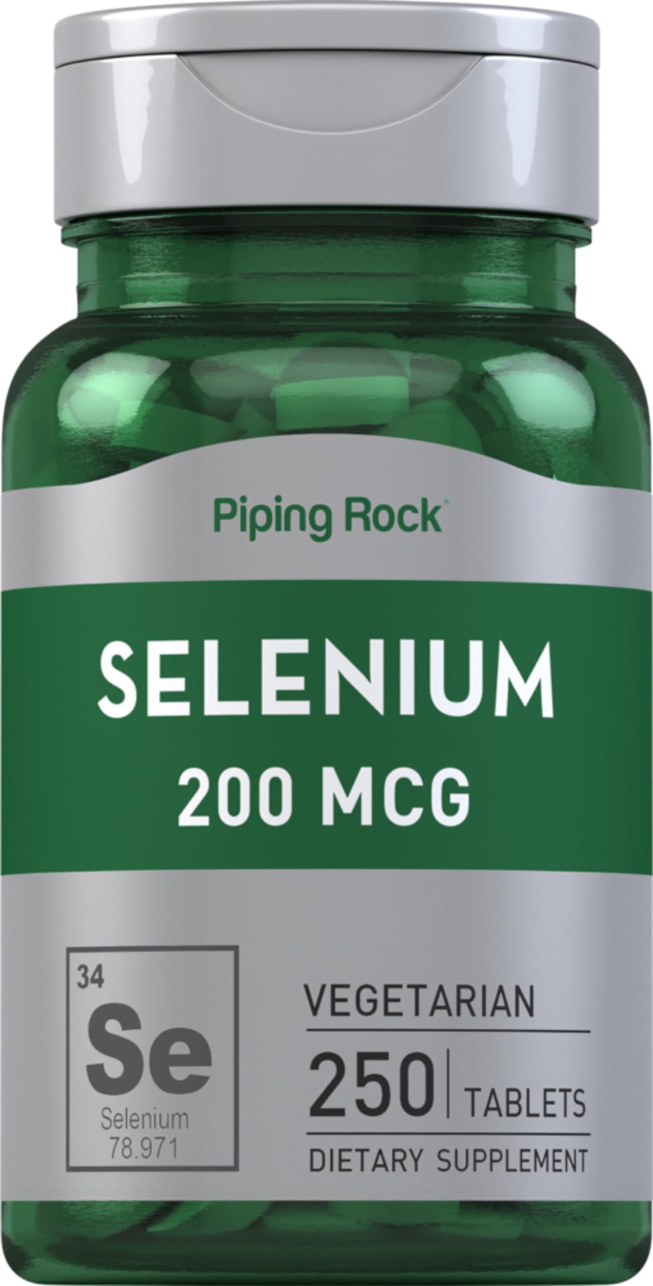 Piping Rock Selenium 200mcg Tablets 250 Count