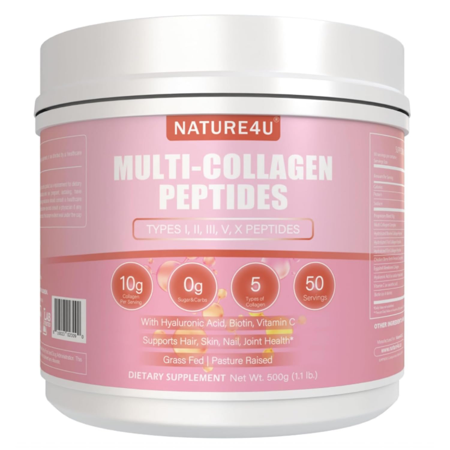 Nature4U Multi Collagen Peptides Powder 18