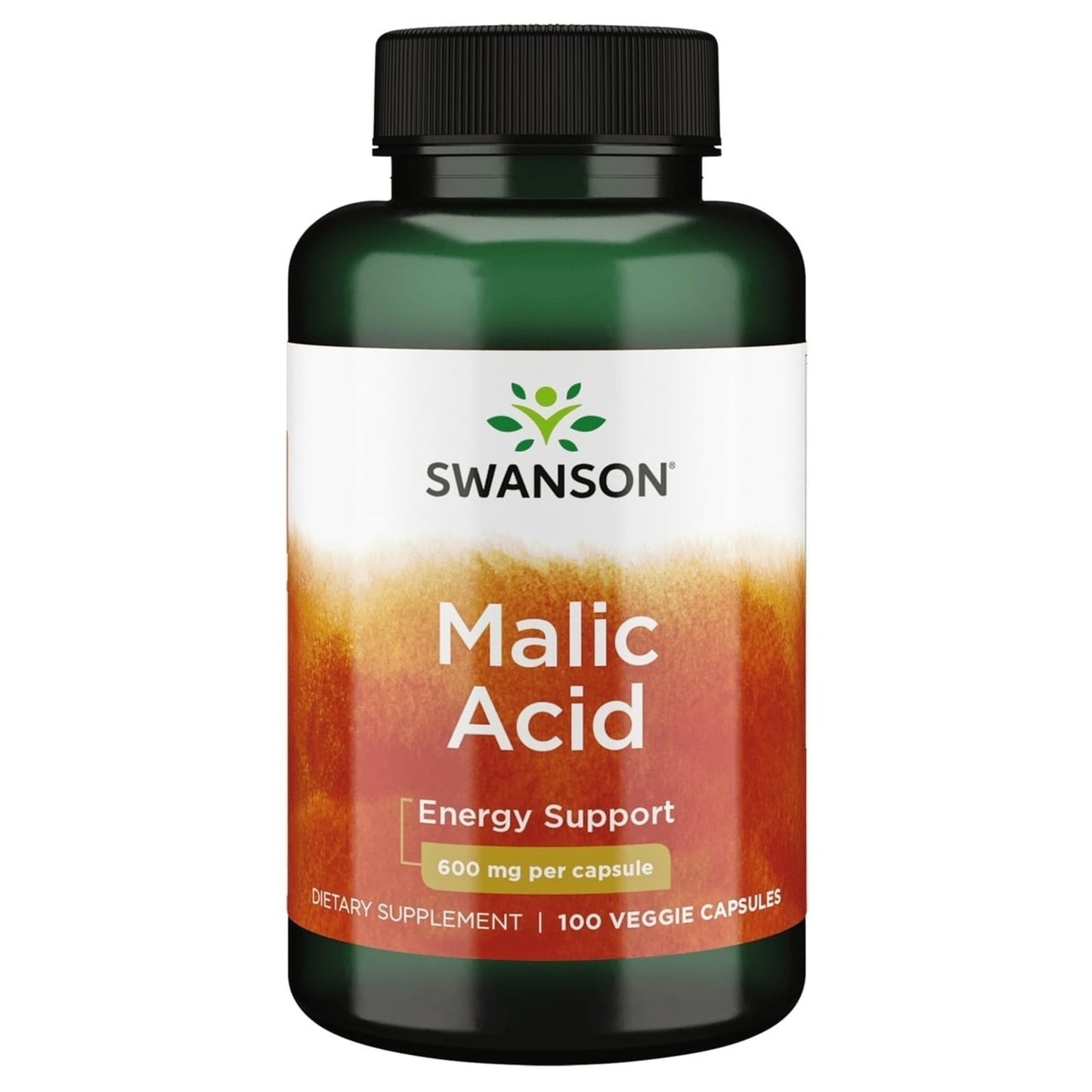 Swanson Malic Acid Veggie Capsules, 100 Count